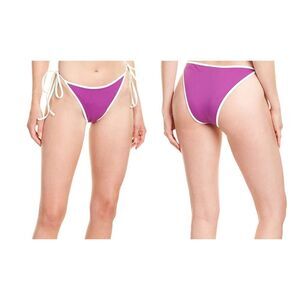 Solid & Striped The Amber Side Tie Bikini Bottom Electric Grape‎ Purple XL
